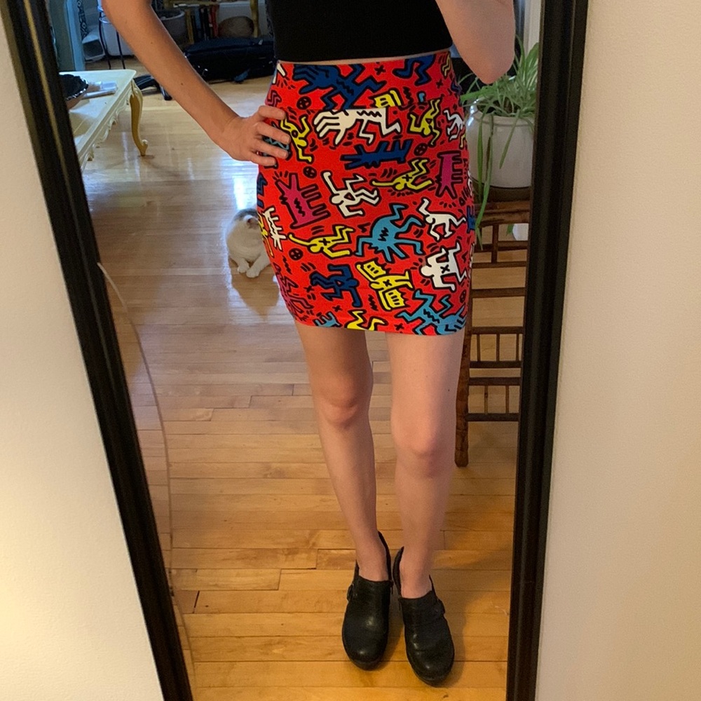 Forever 21 Colorful Graphic Mini Skirt